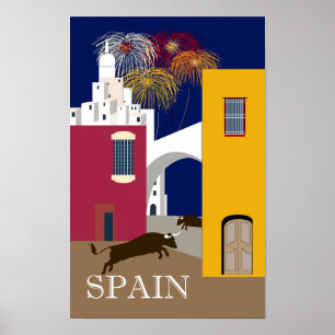 Affiche de voyage de l'Espagne