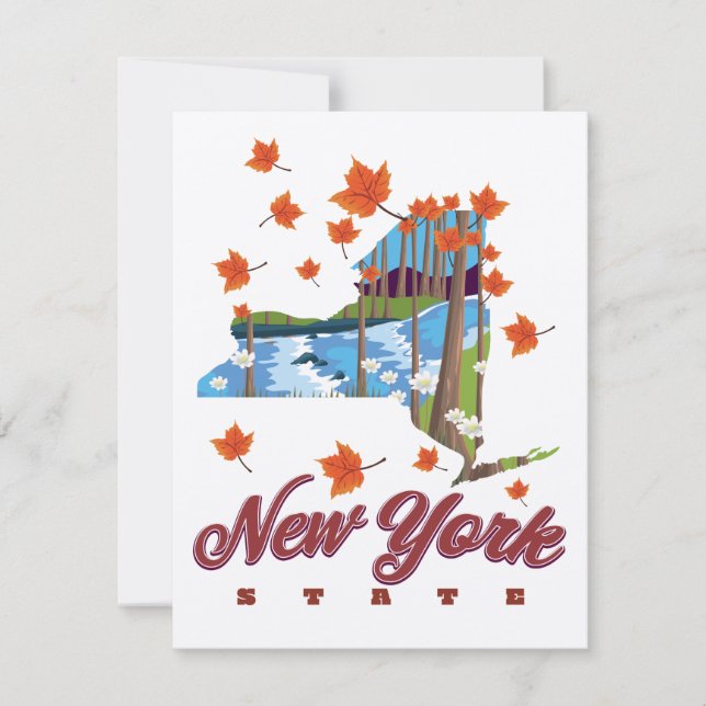 Affiche de voyage de l'État de New York (Devant)