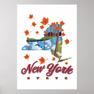Affiche de voyage de l'État de New York