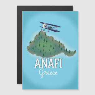 Affiche de voyage de l'île d'Anafi Grèce.