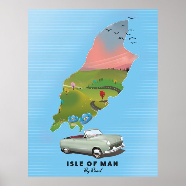 Affiche de voyage de l'île de Man (Devant)