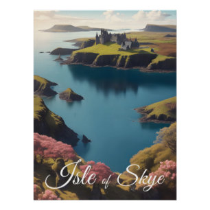 Affiche de voyage de l'île de Skye Écosse