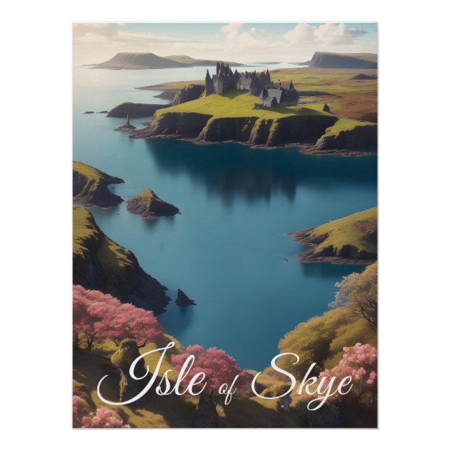 Affiche de voyage de l'île de Skye Écosse (Devant)