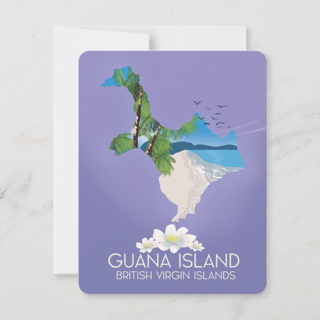 Affiche de voyage de l'île Guana Îles Vierges brit (Devant)