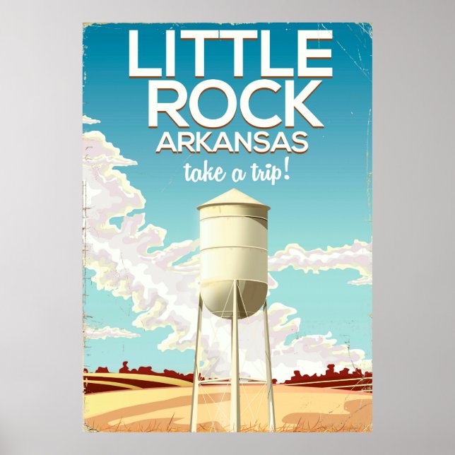 Affiche de voyage de Little Rock Arkansas (Devant)