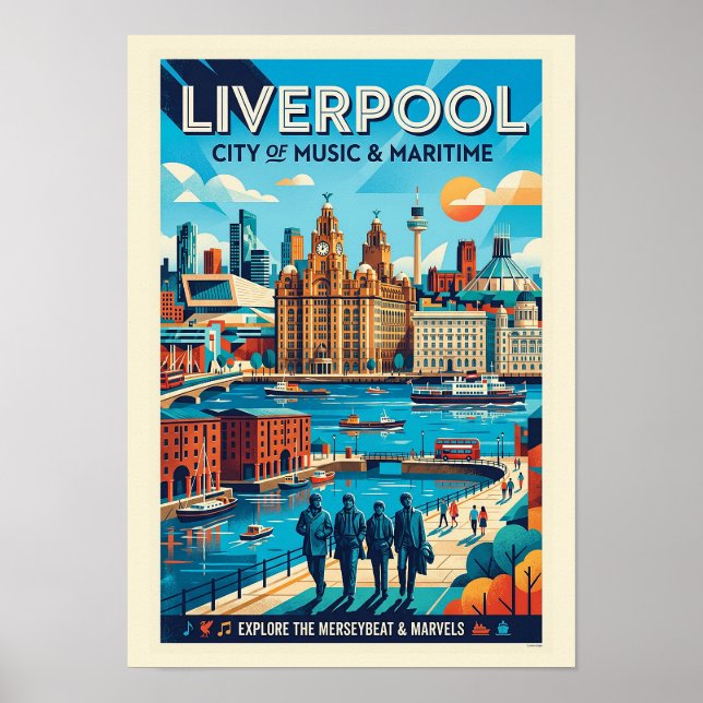 Affiche de voyage de Liverpool (Devant)