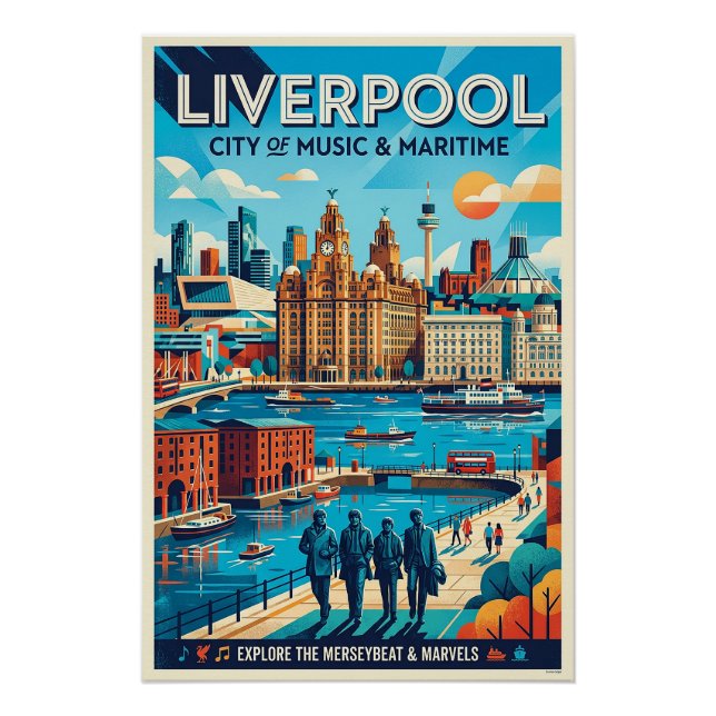 Affiche de voyage de Liverpool (Devant)