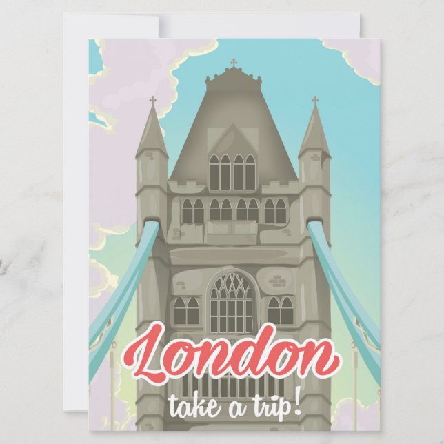 Affiche de voyage de London Tower Bridge (Devant)