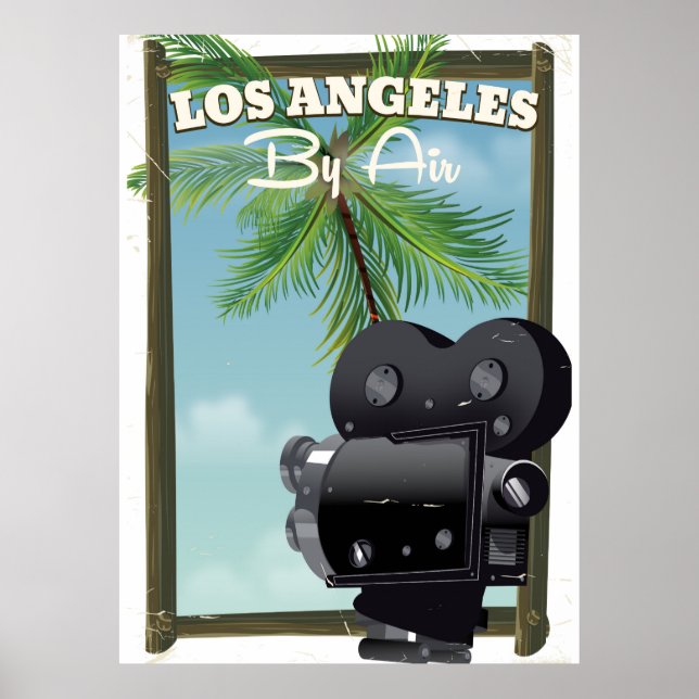 Affiche de voyage de Los Angeles Movie Camera (Devant)