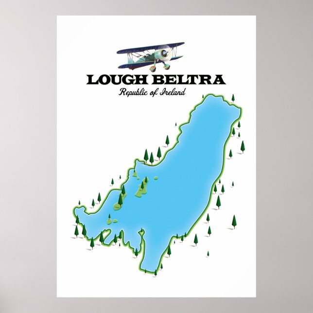 Affiche de voyage de Lough Beltra Irlande (Devant)