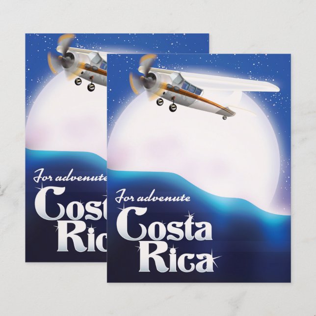 Affiche de voyage de lune d'aventure de Costa Rica (Devant / Derrière)