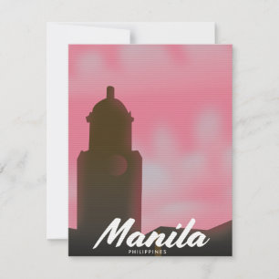 Affiche de voyage de Manille Philippines.