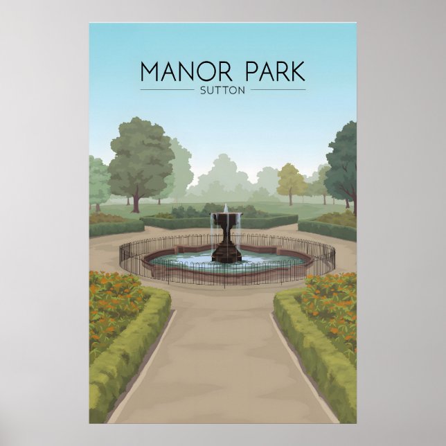 Affiche de voyage de Manor Park Sutton (Devant)