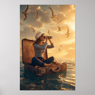 Affiche de Voyage de Merveille sur la Mer Dorée