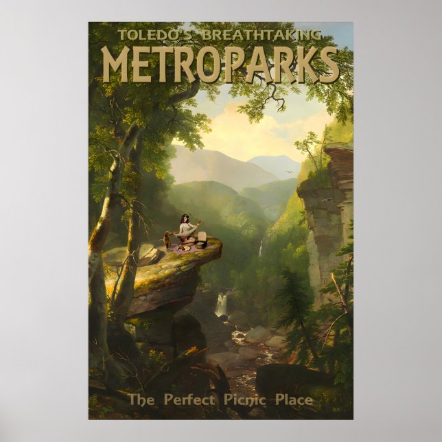 Affiche de voyage de MetroParks Toledo Ohio Picnic (Devant)