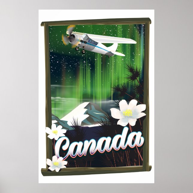 Affiche de voyage de montagne au Canada (Devant)