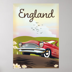 Affiche de voyage de Motor City Detroit Michigan.