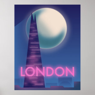 Affiche de voyage de Neon Londres