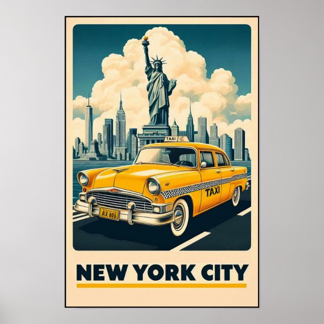 Affiche de voyage de New York City édition 1955 (Devant)