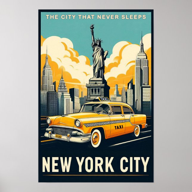Affiche de voyage de New York City édition 1955 (Devant)