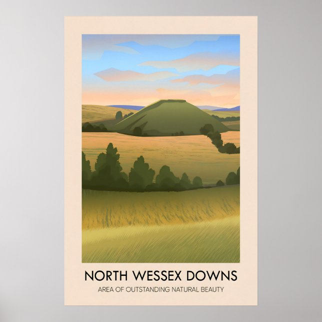 Affiche de voyage de North Wessex Downs AONB (Devant)