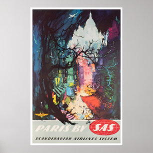 Affiche de voyage de peinture de Paris Art françai