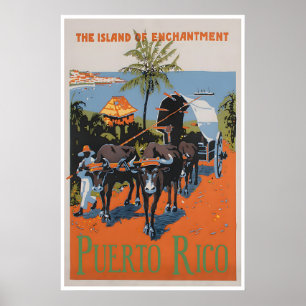 Affiche de voyage de peinture de Porto Rico Porto-