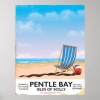 Affiche de voyage de Pentle Bay Isles of Scilly