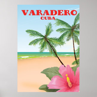 Affiche de voyage de plage cubaine Varadero