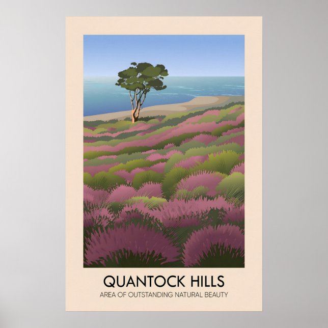 Affiche de voyage de Quantock Hills AONB (Devant)