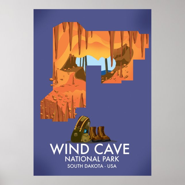 Affiche de voyage de randonnée du parc national de (Devant)