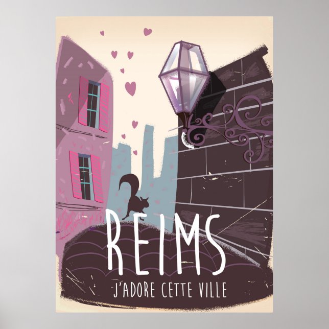 Affiche de voyage de Reims France (Devant)