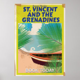 Affiche de voyage de Saint-Vincent-et-les Grenadin
