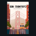 Affiche de voyage de San Francisco<br><div class="desc">Affiche de voyage de San Francisco vintage retro</div>