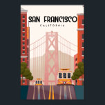 Affiche de voyage de San Francisco<br><div class="desc">Affiche de voyage de San Francisco vintage retro</div>