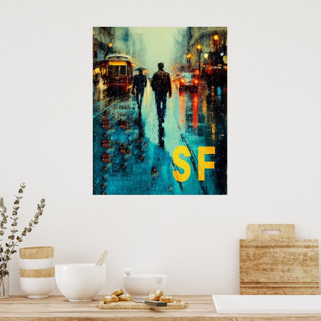 Affiche de voyage de San Francisco (Cuisine)