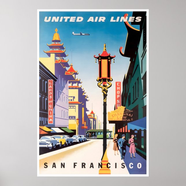 Affiche de voyage de San Francisco Californie (Devant)