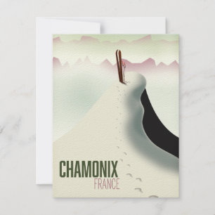 Affiche de voyage de ski Chamonix France