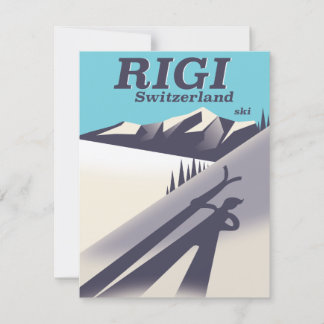 Affiche de voyage de ski Rigi Suisse