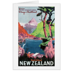 Affiche de voyage de South Island en Nouvelle-Zéla