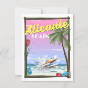 Affiche de voyage de style vintage Alicante Espagn