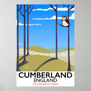 Affiche de voyage de style vintage Cumberland, Ang
