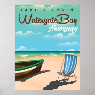 Affiche de voyage de style vintage de Watergate Ba