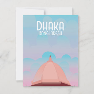 Affiche de voyage de style Vintage Dhaka Banglades