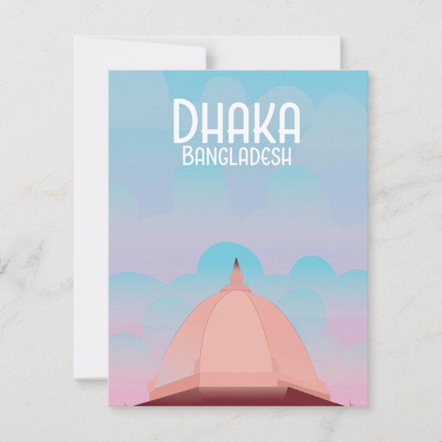 Affiche de voyage de style Vintage Dhaka Banglades (Devant)