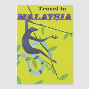 Affiche de voyage de style vintage en Malaisie