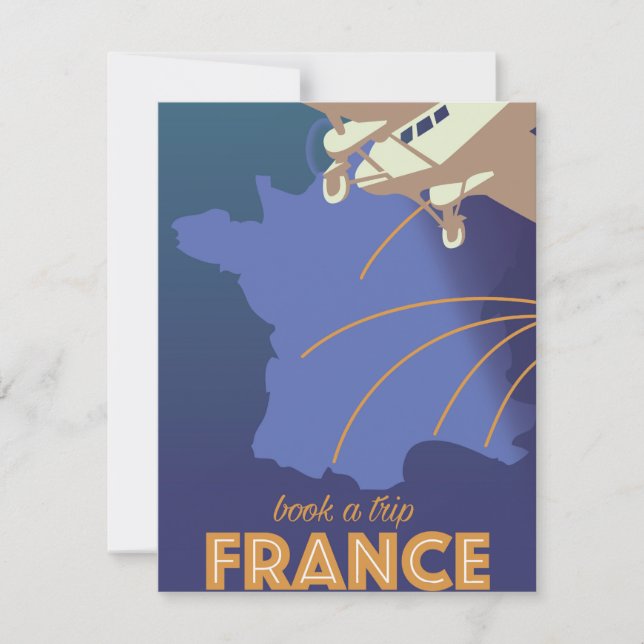 Affiche de voyage de style vintage France (Devant)