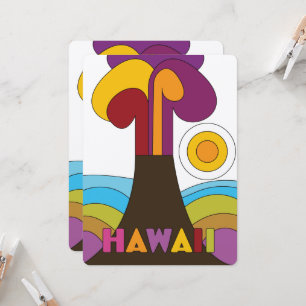 Affiche de voyage de style vintage Hawaï années 19
