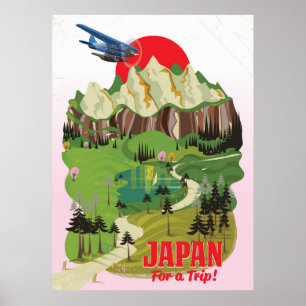 Affiche de voyage de style vintage Japon