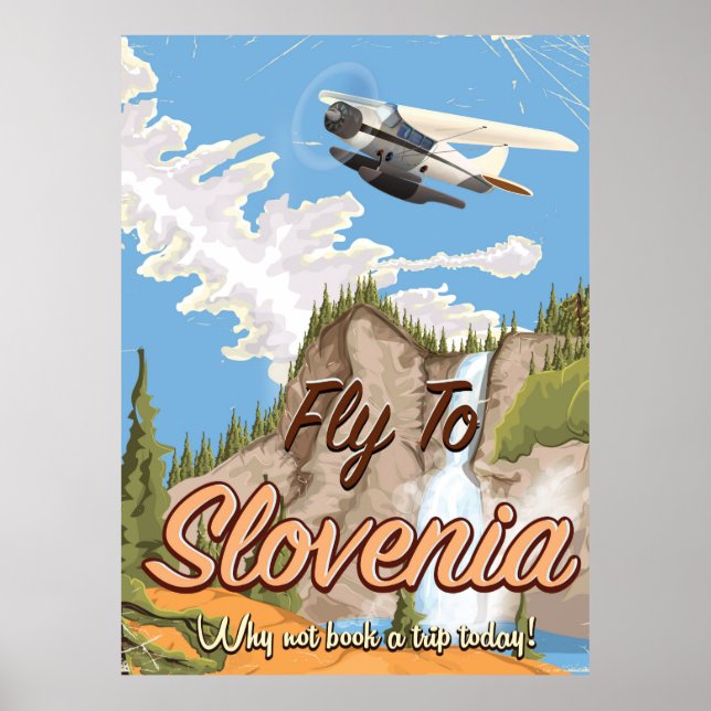 Affiche de voyage de style vintage slovène (Devant)
